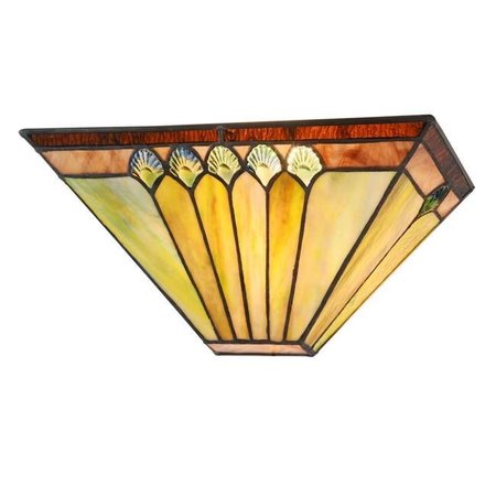 CHLOE LIGHTING Chloe Lighting CH3T994BG12-WS1 Graham Tiffany-Style 1 Light Mission Indoor Wall Sconce - 12 in. CH3T994BG12-WS1